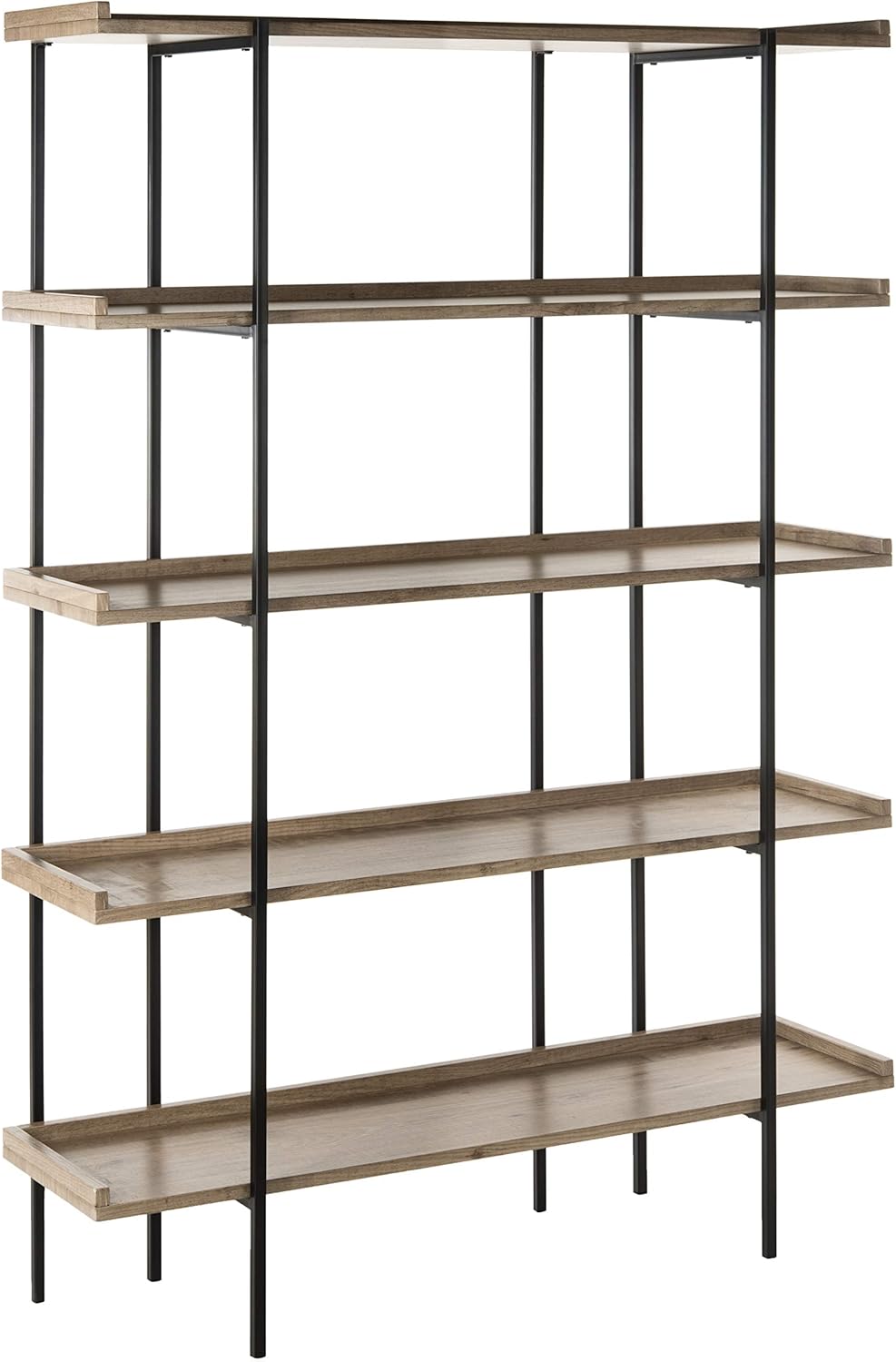 Safavieh Home Collection Cecilia Retro Mid Century 5 Tier Wood Etagere, Oak and Black