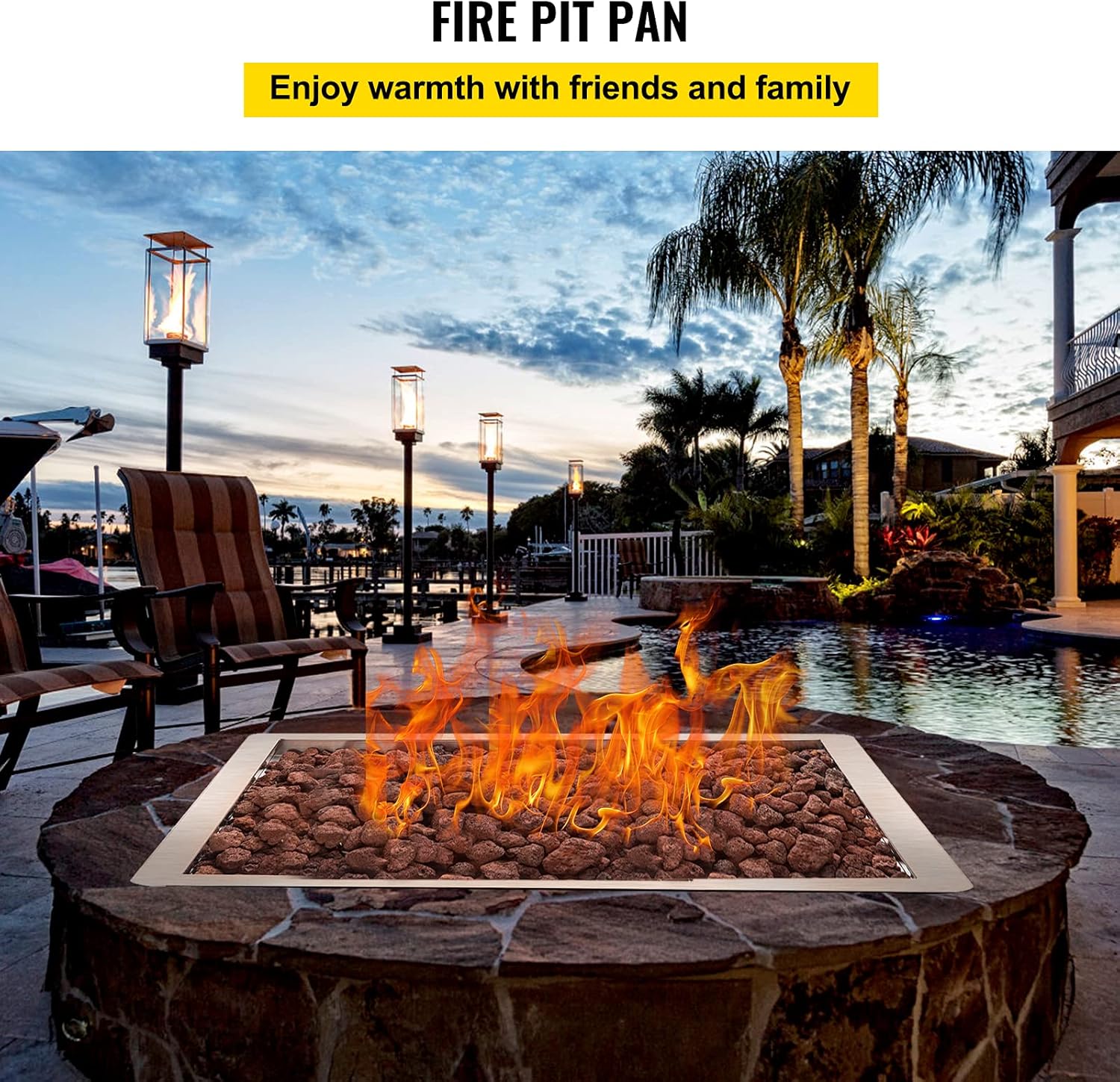 VEVOR Drop in Fire Pit Pan, 24