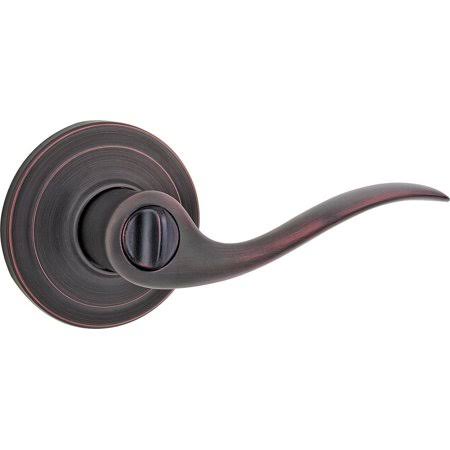 Kwikset 730TNL 11P CP Tustin Bed and Bath Privacy Leverset Venetian Bronze