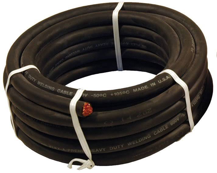 USA Made Quickflex 2/0 Gauge 25ft Black Welding Cable