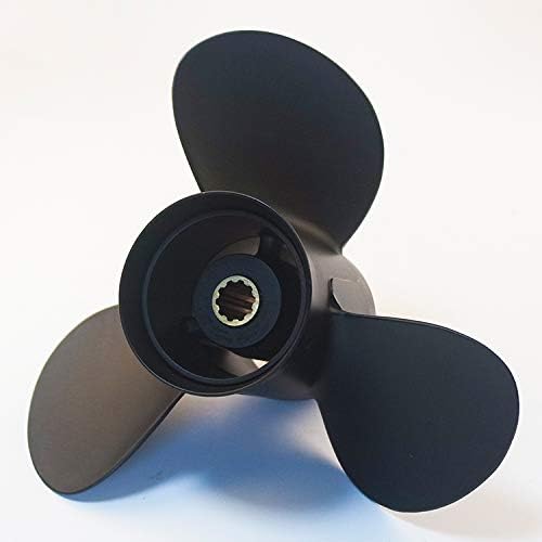 Flish Propeller Aluminum Outboard Propeller Boat Props (Diameter 9.9/10.25) for Mercury Outboard Engine 25-30HP 10 Tooth Spline,RH Pack of 2