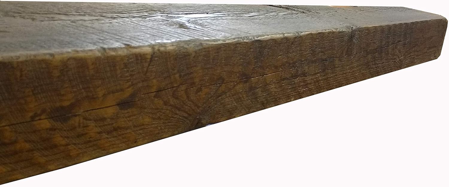Reclaimed Barnwood Beam Fireplace Mantel (Wood, 4