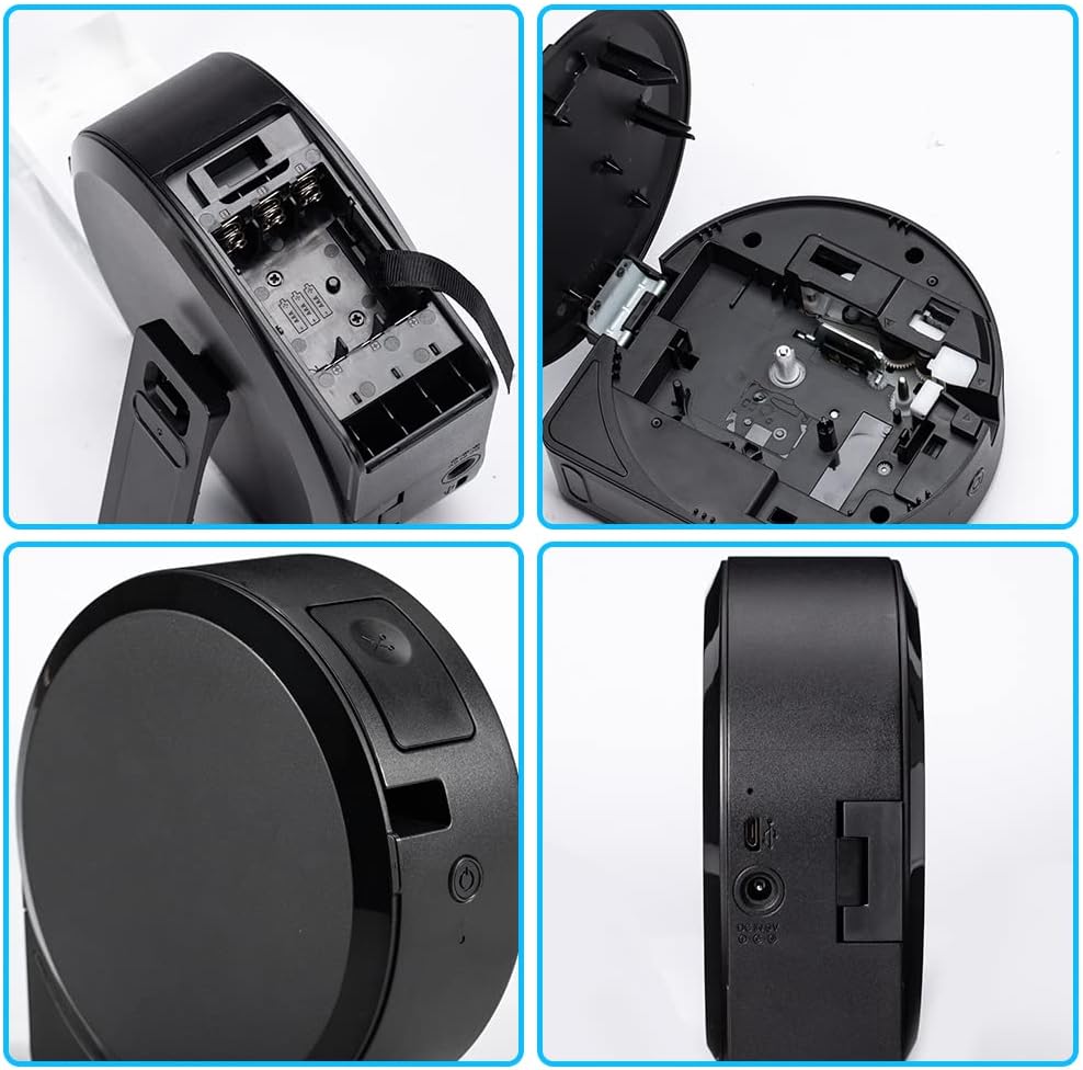 Label KINGDOM Smartphone Label Maker with Bluetooth Wireless Technology, Multiple Templates Available, Ideal for Home and Office Organization- Black Pack of 2