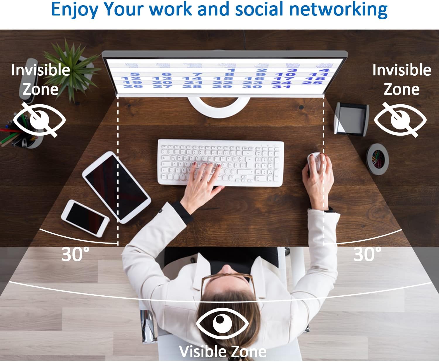 24 Inch Computer Privacy Screen Filter, Anti Glare & Anti Scratch Screen Protector Compatible with 24 Inch Widescreen Computer Monitor with 16:9 Aspect Ratio