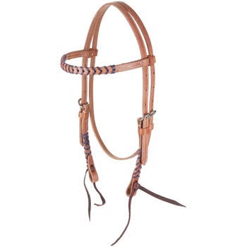 Martin Saddlery Headstall Browband Lacing Bit Ties Purple HB22SL