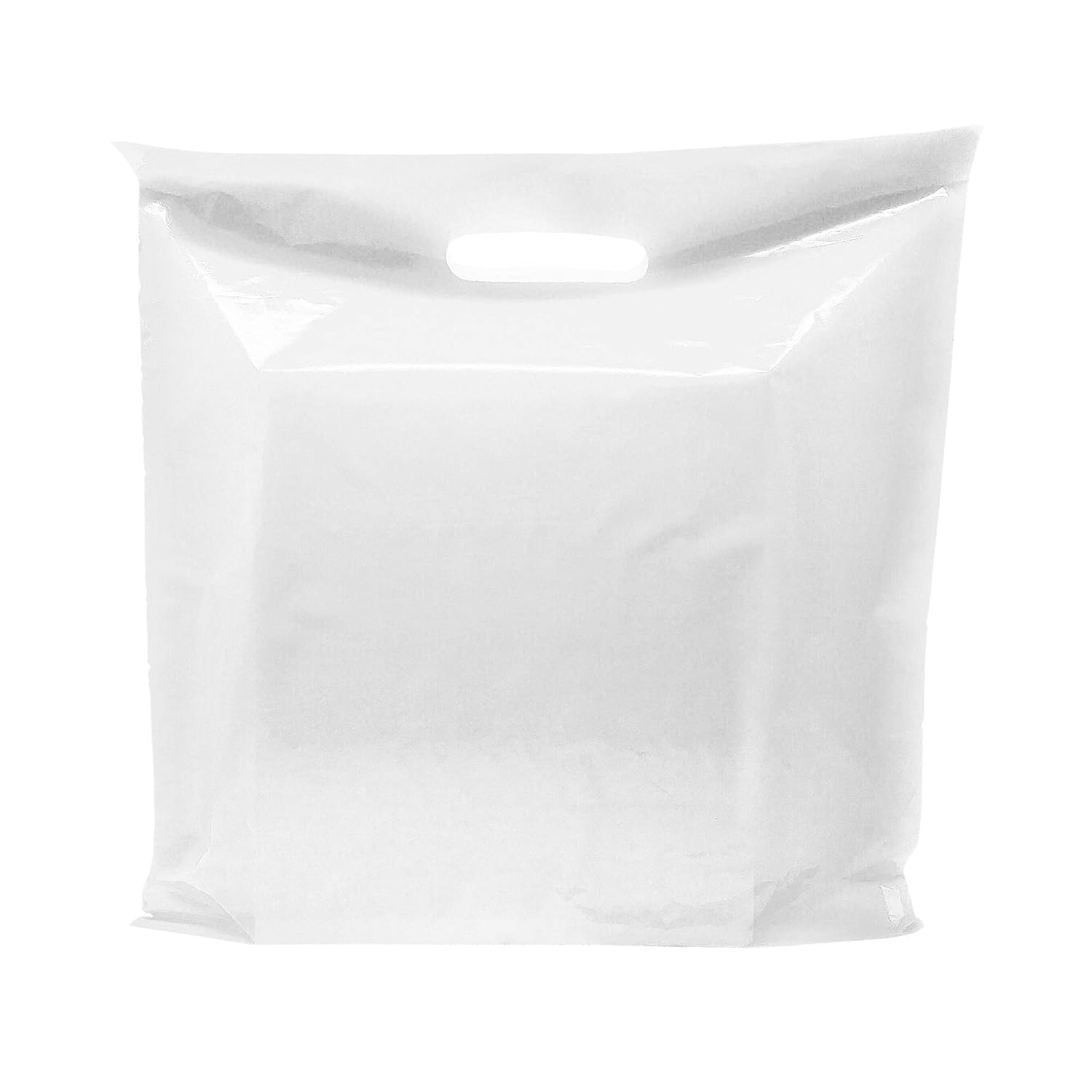 Extra Large White Merchandise Bags - Glossy Plastic Perfect for Retail - 100 Pack 22
