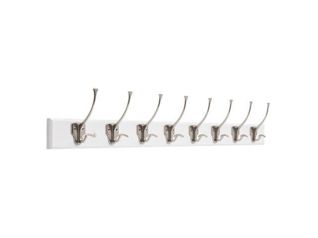 Franklin Brass R33648K-PMN-R Grantham Hook Rack, 45 in. Pure White and Matte Nickel