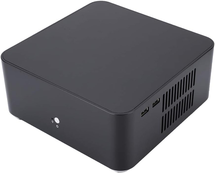 Surebuy ITX Case, Computer Case Aluminum Alloy for The ITX Motherboard(170 X 170MM)(Black, USB3.0)