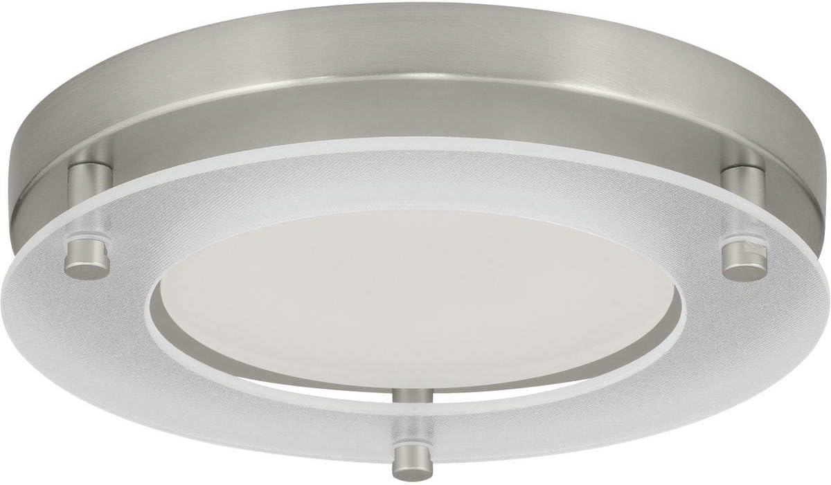 Progress Lighting P8147-09-30K LED Flush Mount, Brushed Nickel Pack of 2