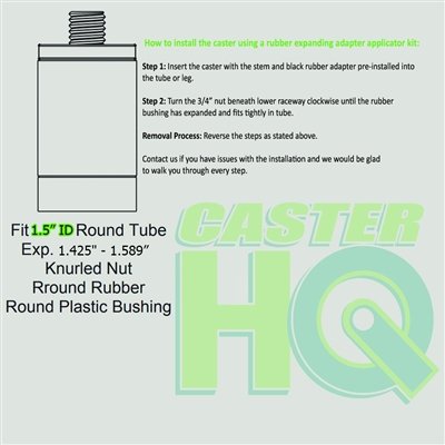 CasterHQ - 3 INCH Caster Wheel Set for Commercial Kitchen PREP Tables, Total Locking CASTERS Pack of 2