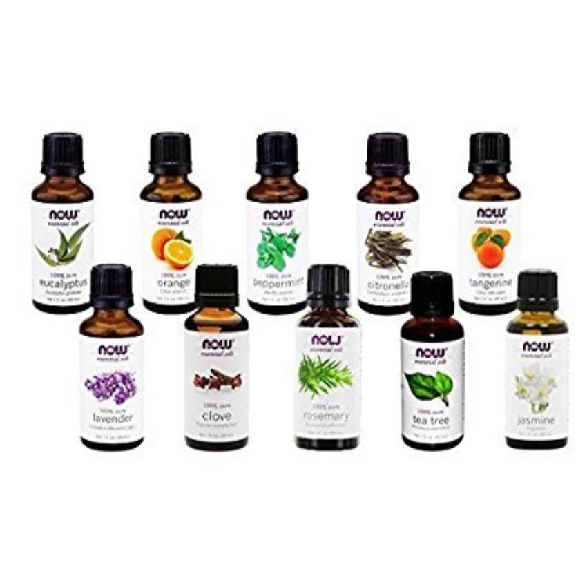 Now Foods Essential Oils 10-Oil Variety Pack Sampler - 1oz Each