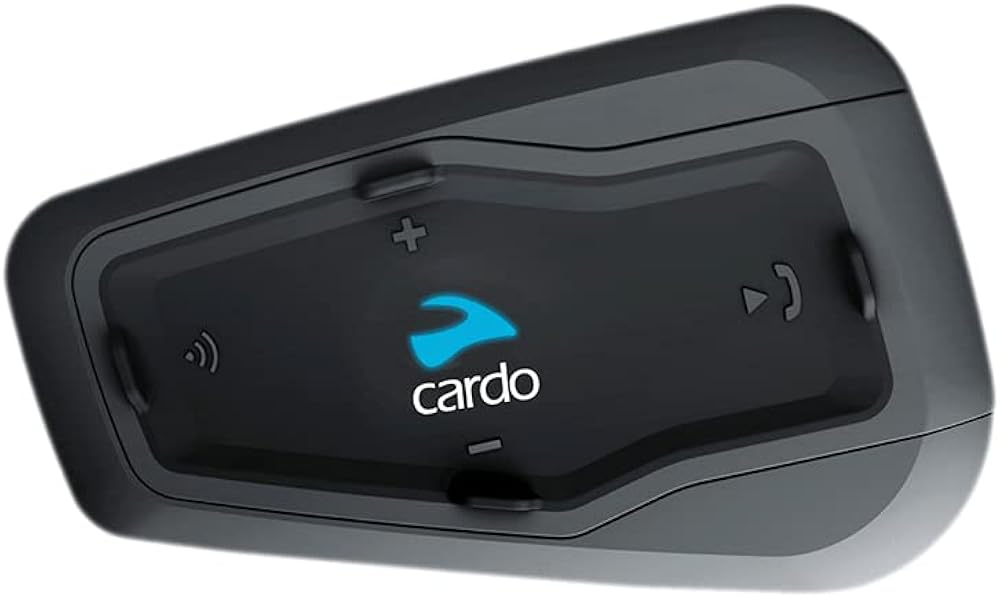 Cardo FRC1P001 - FREECOM 1 Plus Motorcycle 2-Way Bluetooth Communication System Headset - Black, Single Pack