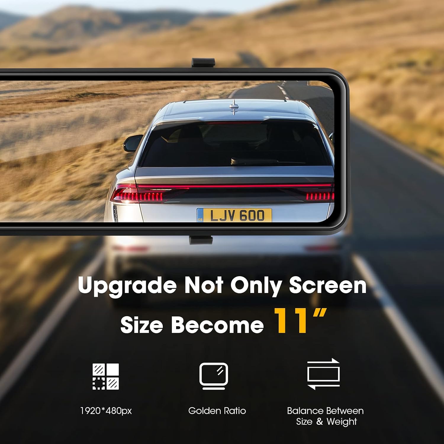 【Newest 11''】 Mirror Dash Cam Front and Rear Dual 1080P Rear View Mirror Camera FHD IPS Full Touch Screen Rearview Dashcam Waterproof Backup Camera with Enhanced Night Vision 170&deg; Wide Angle for Cars