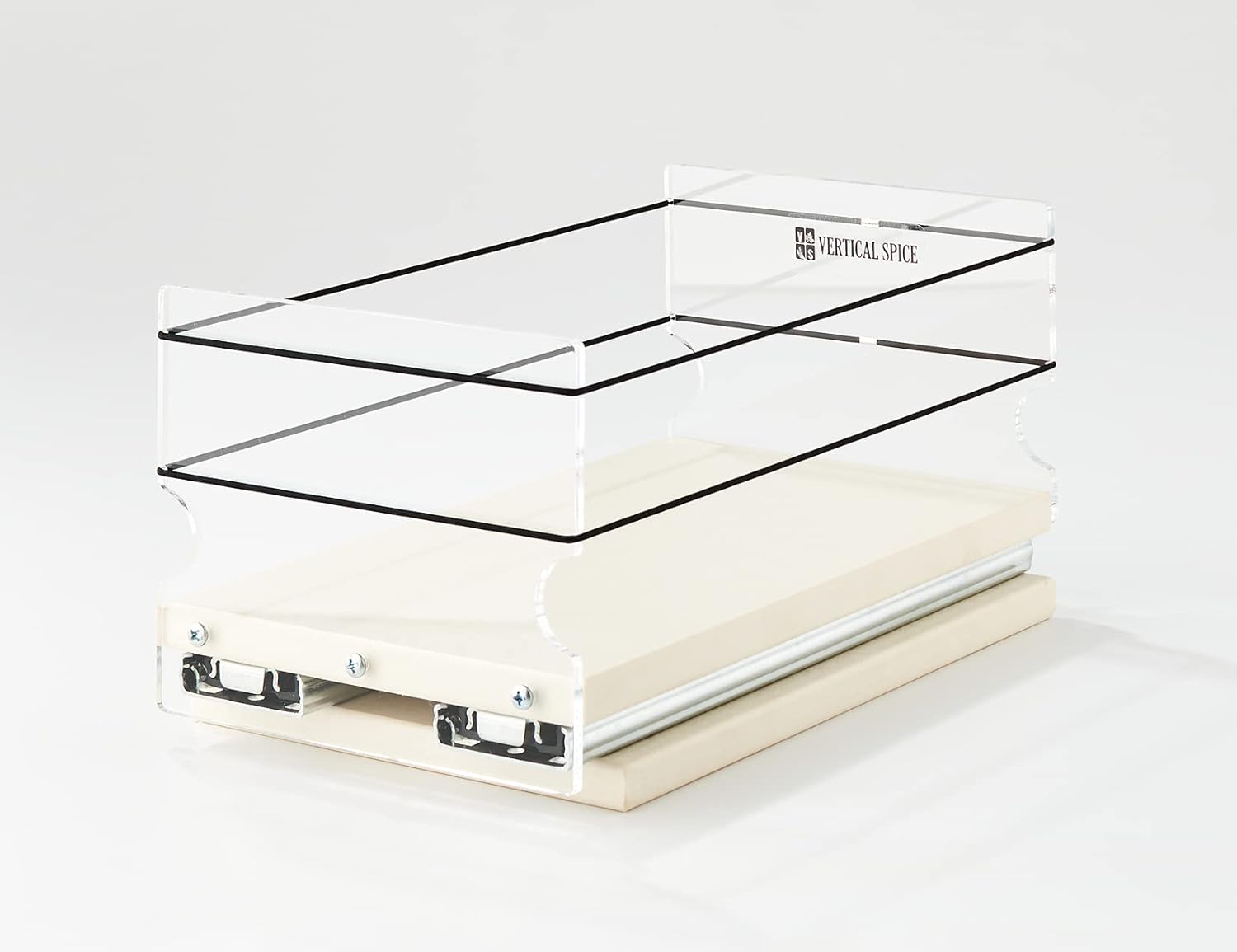 Vertical Spice - 5x1x11 DC - Storage Organizer for Cabinets - Heavy Duty Drawer for Large Containers Pack of 2