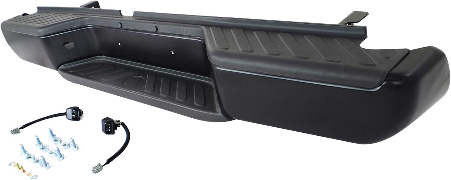 Garage-Pro Step Bumper Compatible with NISSAN FRONTIER 2005-2018 ASSEMBLY Black Face Steel All Cab Type