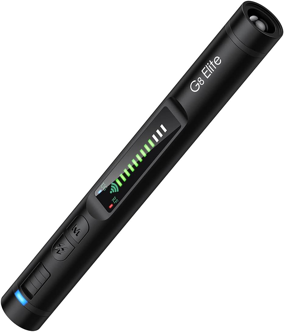 Jepwco G8 Elite RF Detector, Portable Wireless Hidden Camera Detectors with 12 Levels Sensitivity, Bug Detector for Wireless Audio Bug Camera, 4 Professional Modes, Home Office Travel Pack of 2