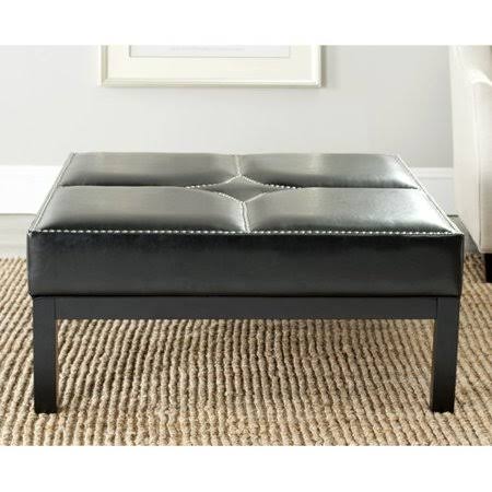 Brayden Studio Bellows Cocktail Ottoman; Black