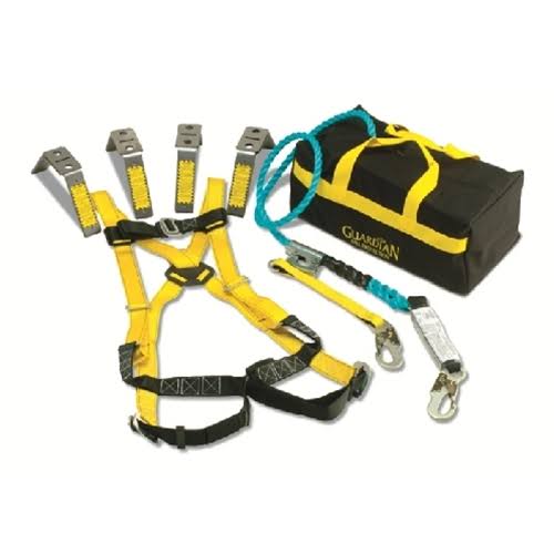 Guardian Fall Protection 00735 SOS-T50 Sack of Safety Bag with Temper ANCHOR, 50-Foot Vertical Lifeline Assembly and HUV