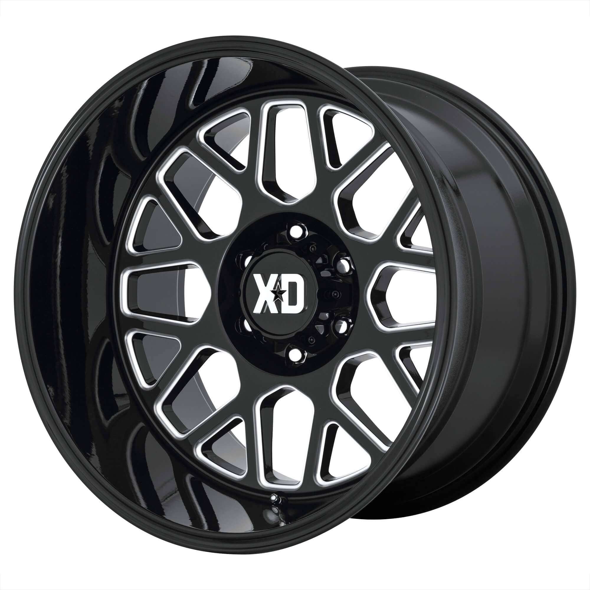 XD Series XD849 Grenade 2 Gloss Black Milled 20x10 8x6.5 -18mm (XD84921080318N)