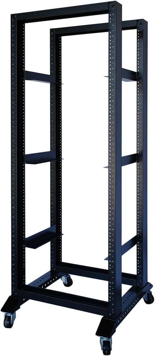 RAISING ELECTRONICS 25U Network Data IT Server Rack Series System 19 Inch Open Frame Server Desk Network Rack 1000MM Deep 31inch