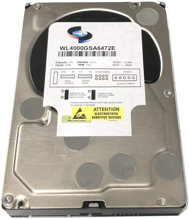 WL 4TB 7200RPM 64MB Cache SATA 6Gb/s 3.5inch Internal Desktop Hard Drive (for Server, RAID, NAS, DVR, Desktop PC) (Renewed) Pack of 2