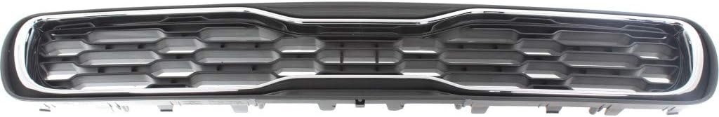 For Kia Soul Grille Assembly 2012 | Textured Black Shell & Insert | w/Chrome Insert Opening Molding | CAPA | KI1200149 | 863502K500