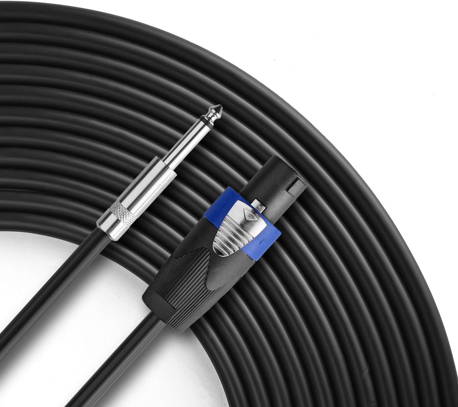 Yoico Pro 100 Feet Speaker Cable 12AWG Patch Cords - 100ft Speakon to 1/4