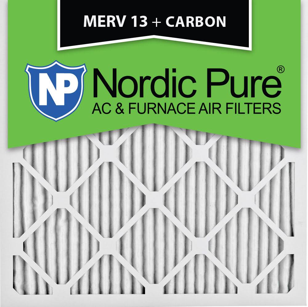 25x25x1 MERV 13 Plus Carbon AC Furnace Air Filters Qty 6