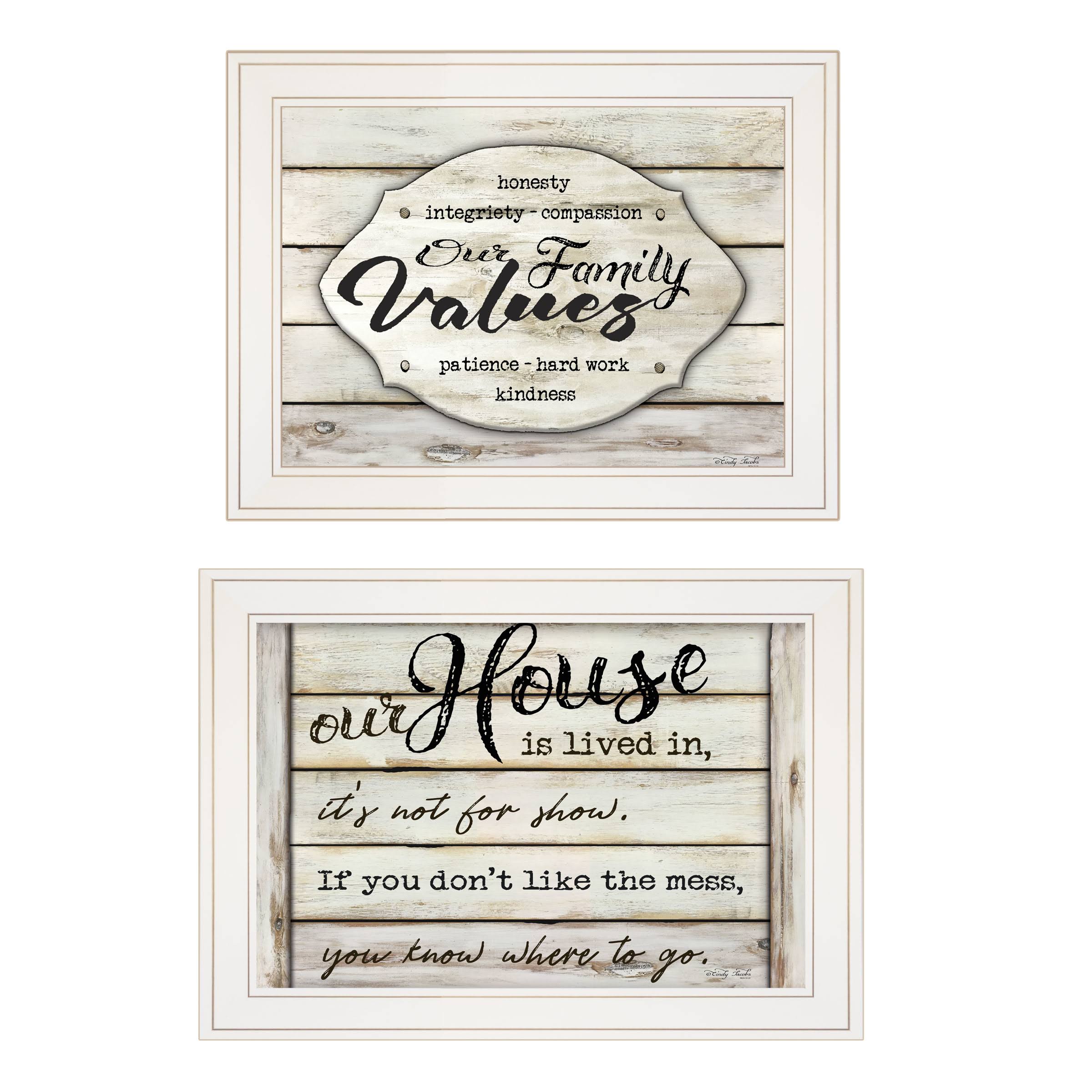 Family Values 2-Piece Vignette by Cindy Jacobs, White Frame