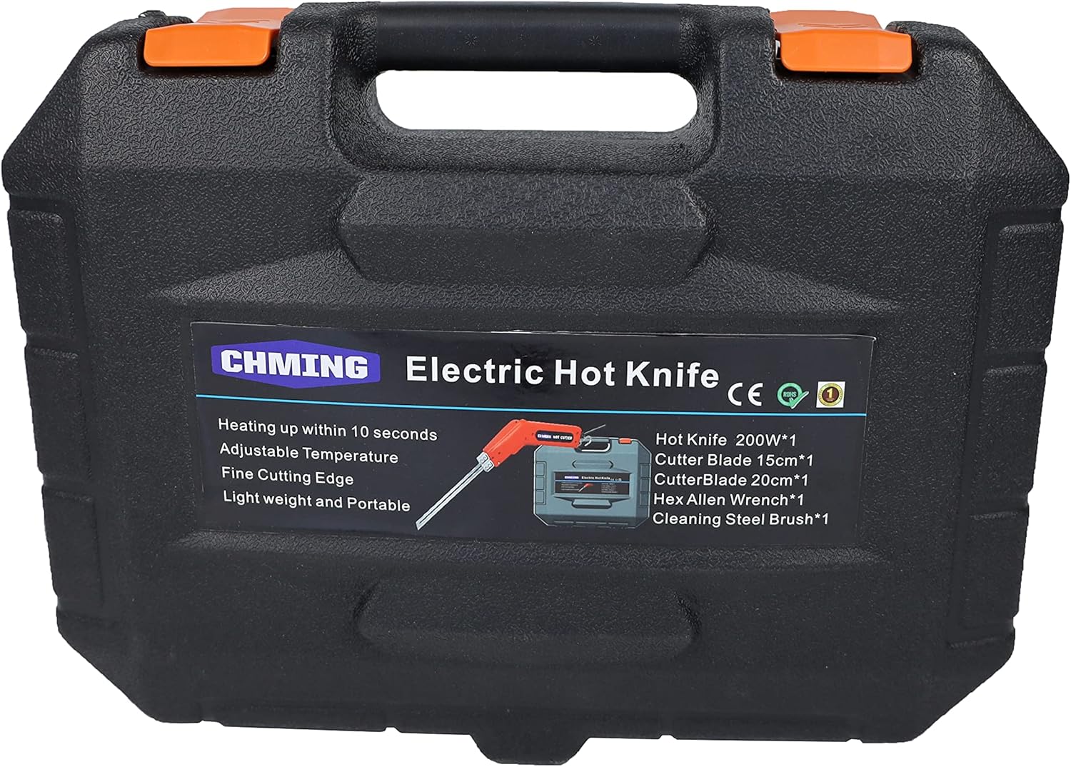 CHMING 110V 200W Electric Knife EPS Foam Hot Cutting Knife Sculpture Styrofoam Sponge Cutting with Blades Accessories