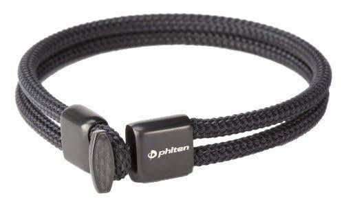 Phiten RAKUWA Breath X100 Carbon Aqua Titanium Biack 19cm New