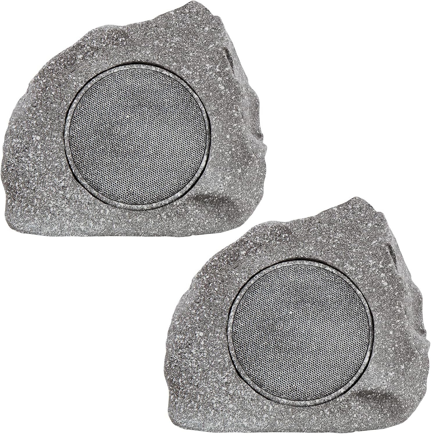 Homewell Outdoor Rock Speaker Solar-Powered Wireless Bluetooth 5.0 Portable Speaker Weatherproof for Patio, Pool, Deck, Yard, Garden and Home (2-Pack)
