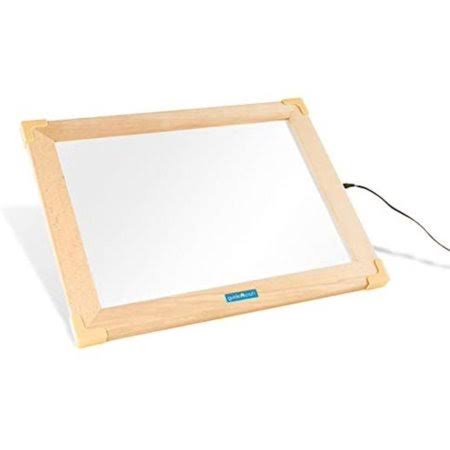 Guidecraft LED Activity Tablet (US) G16836US, White, LED Activity Tablet (19W x 15d x .75h) for Light and Color Exploration, Tra