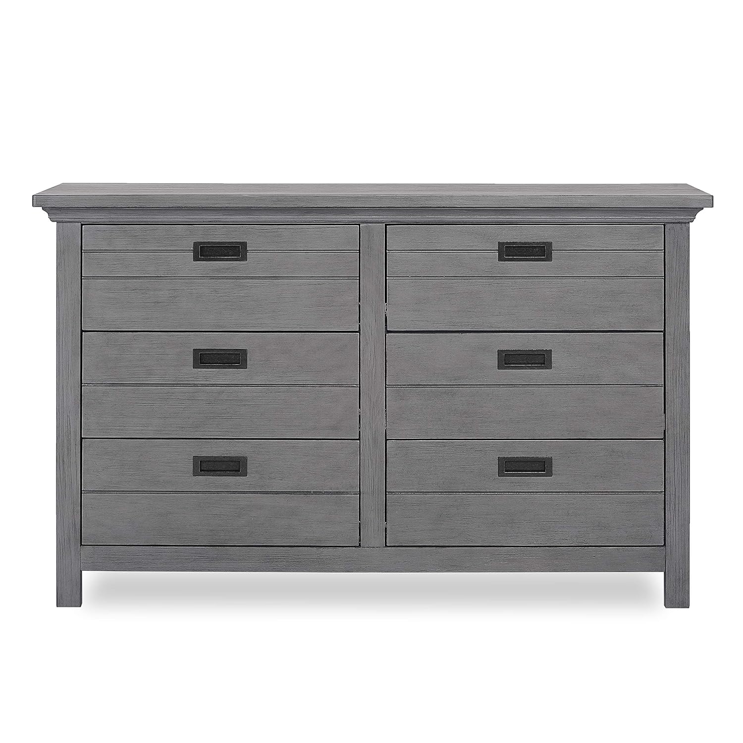 Evolur Waverly Double Dresser in Weathered White , 54x20.25x33 Inch (Pack of 1)