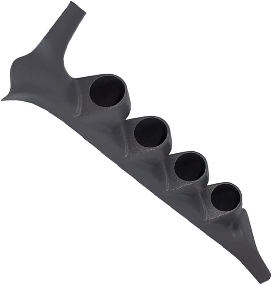 GlowShift Gray Quad Pillar Gauge Pod Compatible with Ford F-Series F-250 F-350 Power Stroke 1992-1997 - Factory Color Matched - ABS Plastic - UV Protected - Mounts (4) 2-1/16