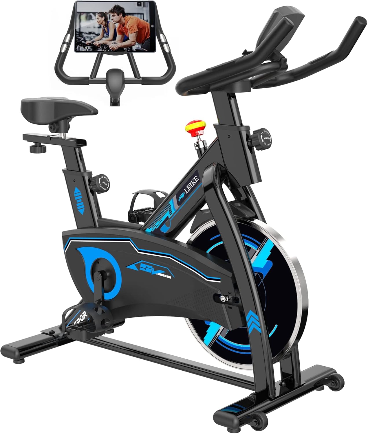 Leikefitness Exercise Bike,Indoor Cycling Bike, Stationary Bike Magnetic Resistance Quiet and Smooth for Home Cardio Workout with Digital Monitor P80400(Black)