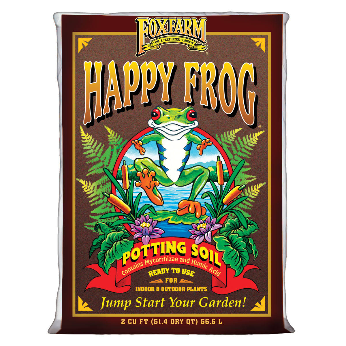 FoxFarm Ph Adjusted Happy Frog Potting Soil Mix 2 Cubic Feet Bag 3 Pack