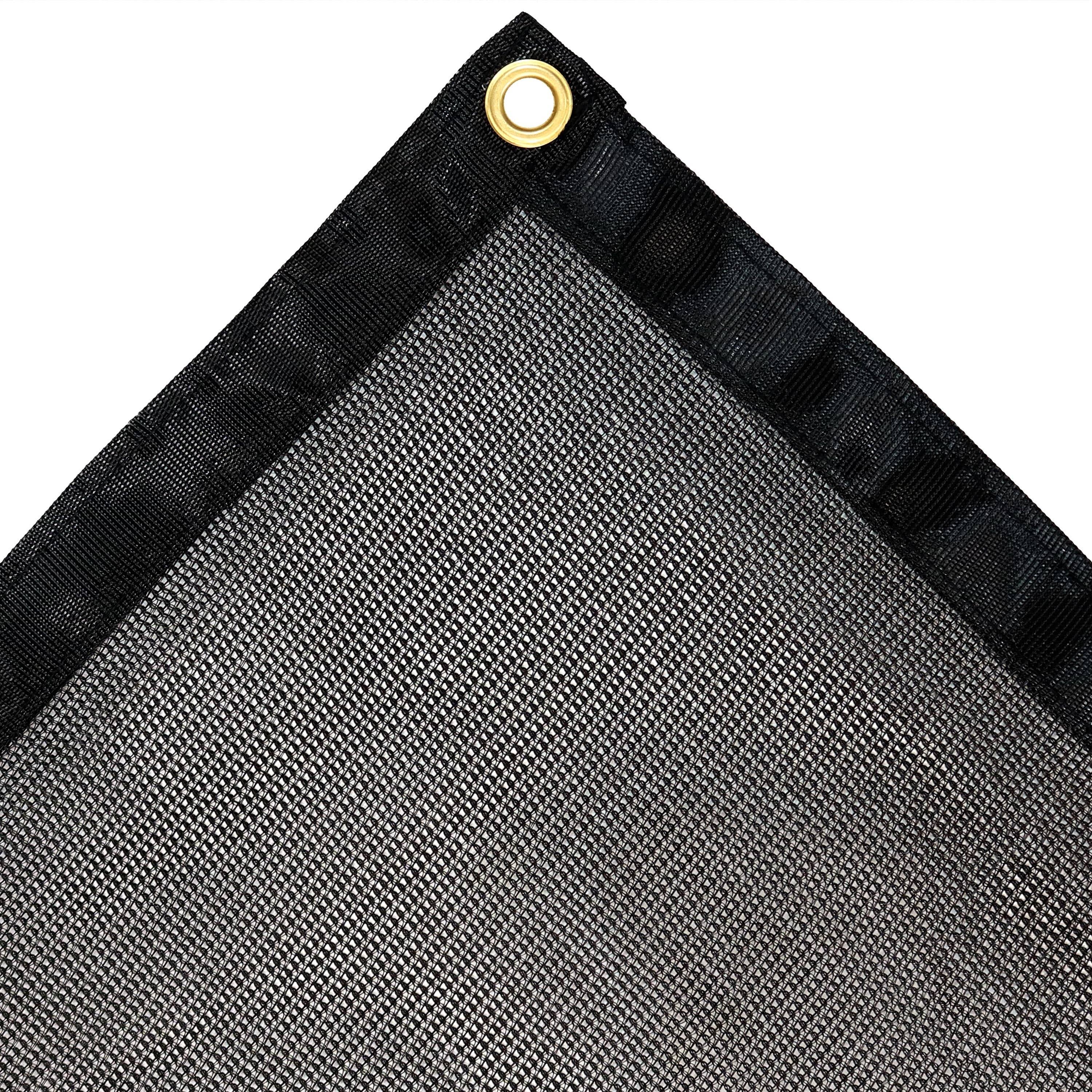 Sunnydaze 12' x 20' 2 Multi-Purpose UV-Resistant Polyethylene Black Mesh Tarps