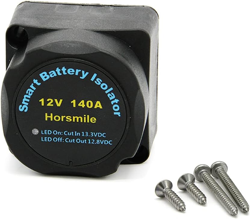 Dual Battery Isolator Kit - 12 Volt 140 Amp Voltage Sensitive Relay - Complete VSR Double Battery Automatic Charger - Fits Trucks, SUV, ATV, UTV Boats and more - Safe, Water and Vibration Resistant Pack of 2