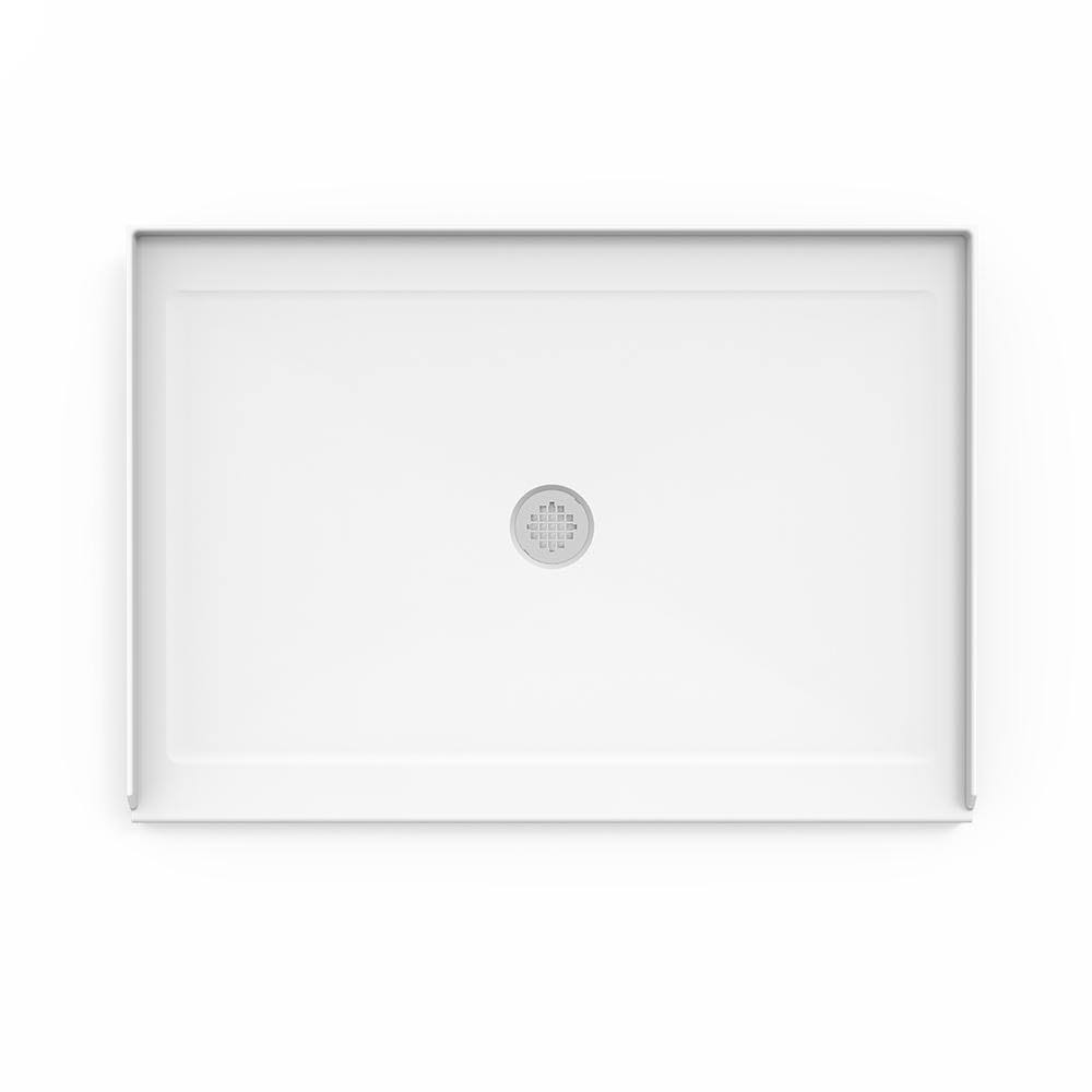 Jacuzzi 48 in. x 32 in. Center Drain 2 in. Shower Base in White