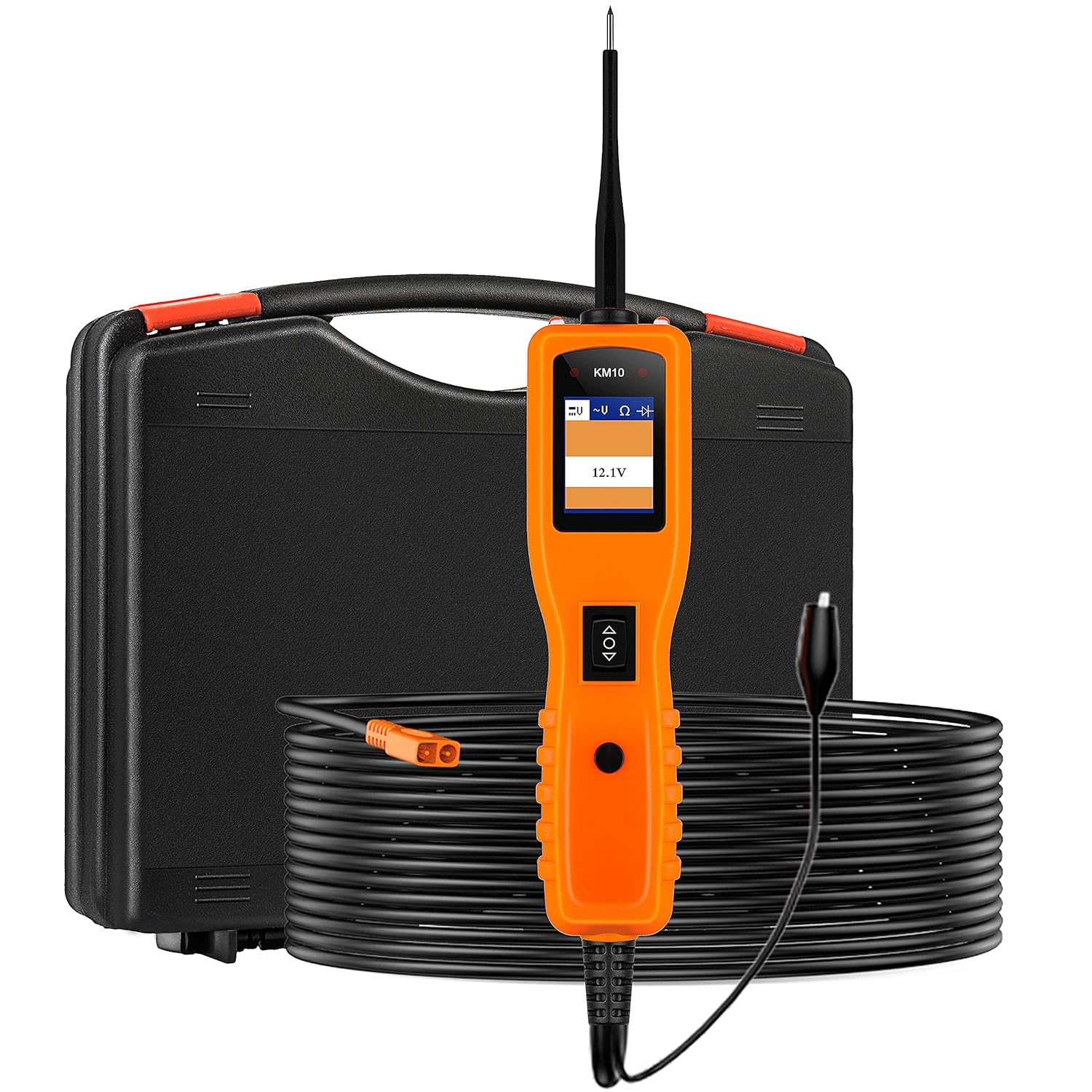 KZYEE KM10 Power Circuit Probe Kit, 12V 24V Automotive Circuit Tester Electrical System Tool, Digital Voltage Tester, Multimeter, Short Finder, AC DC Diode Resistance Check for Motorcycle Cars Trucks