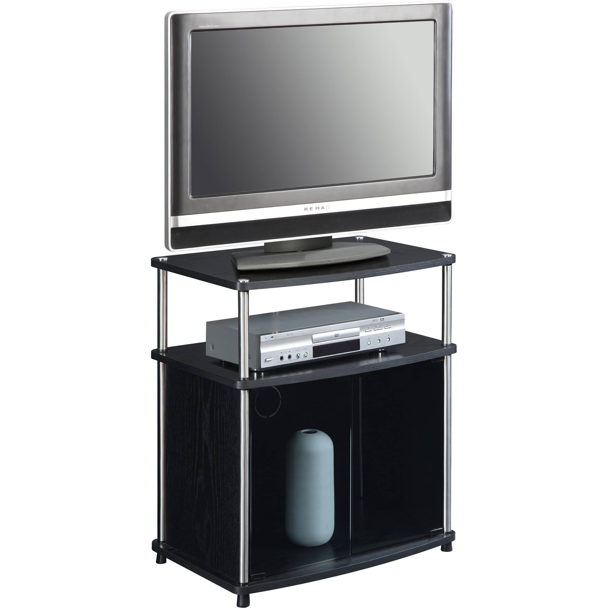 Convenience Concepts Designs2Go 27x22 TV Stand with Cabinet, Black
