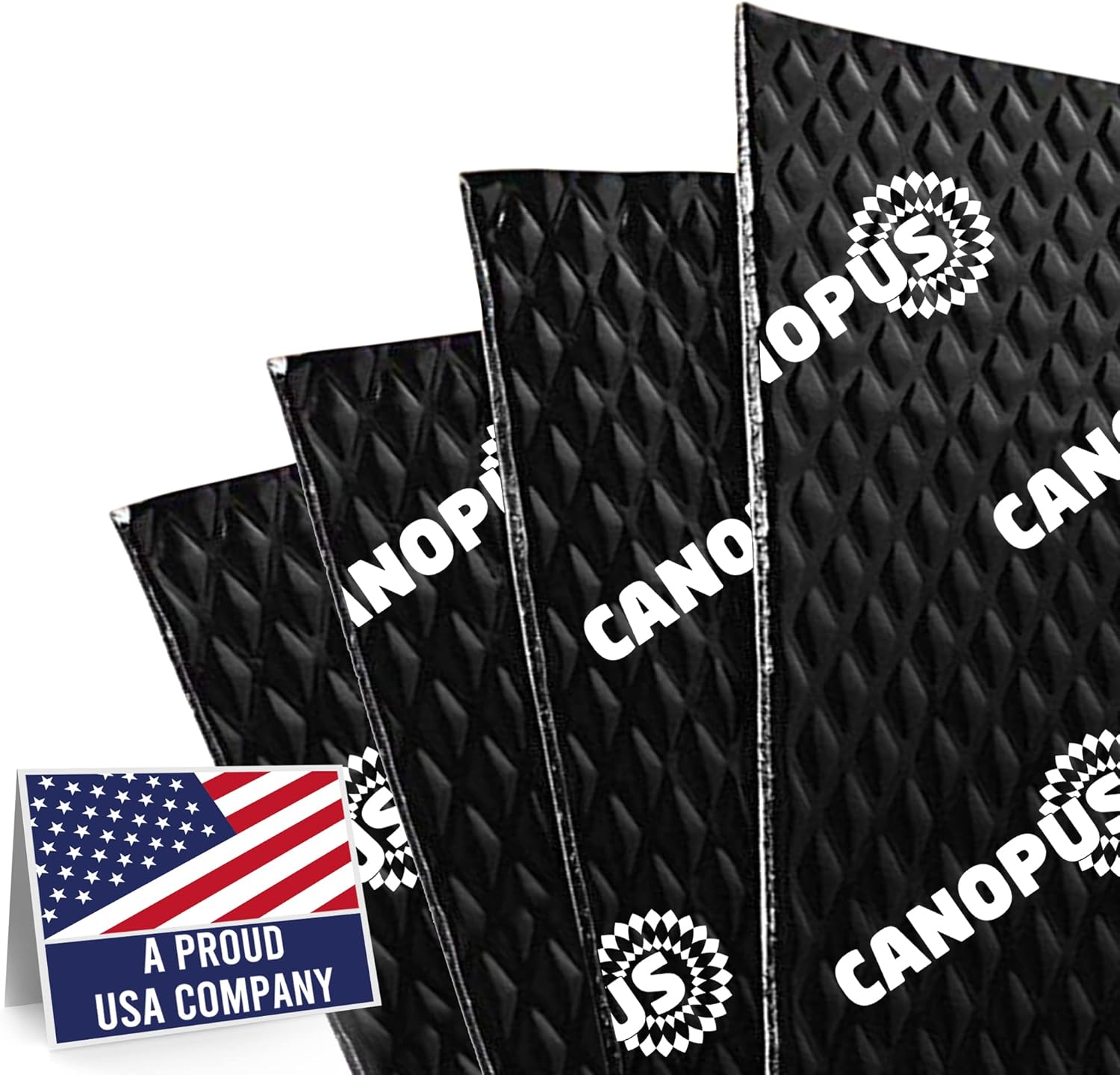 CANOPUS Car Sound Deadening Mat, 80 mil 5 sqft, Pack of 5 Sheets, Butyl Sound Deadener Mat, Audio Car Sound Dampening Material for Car Trunk, Door, Floor and Ceiling, Silver