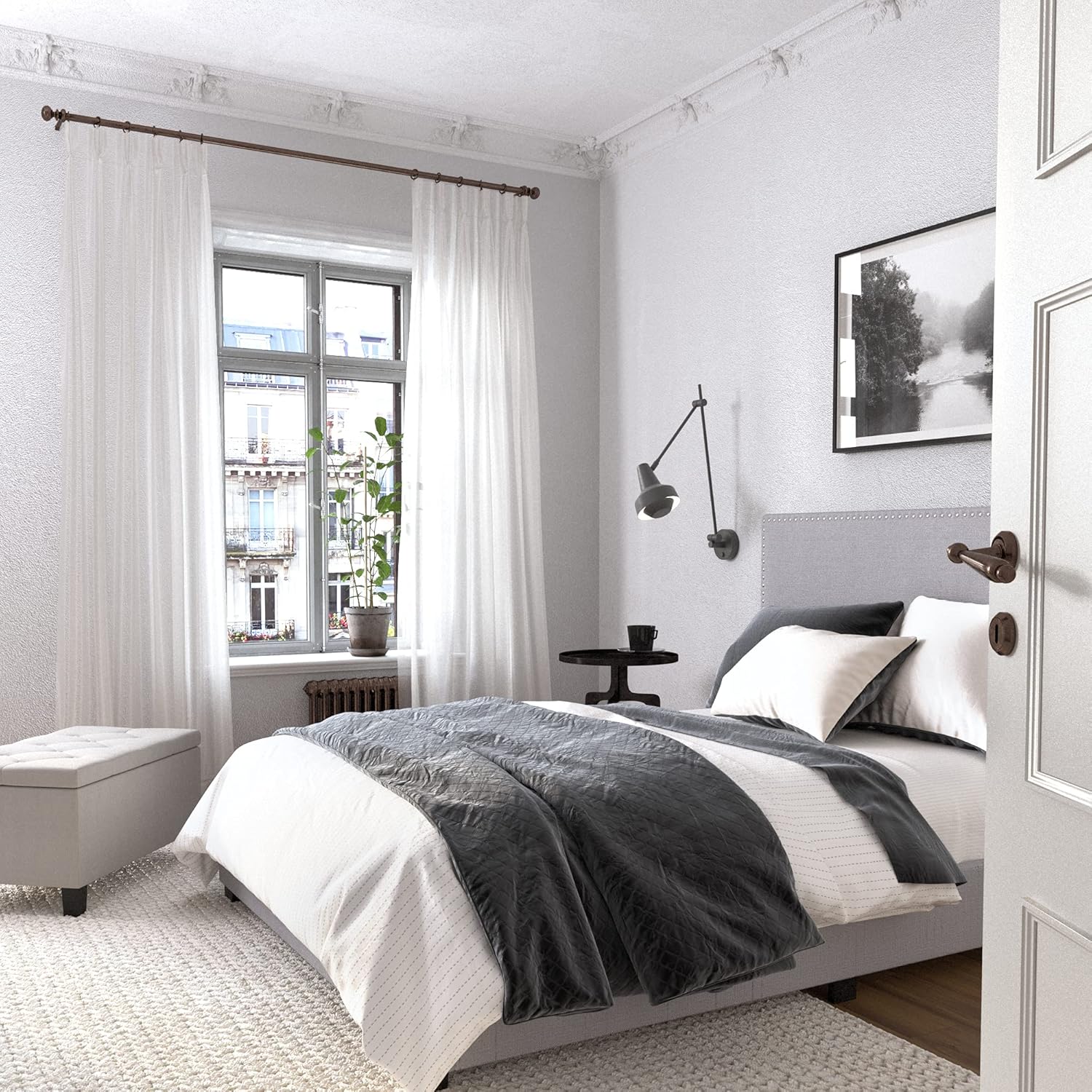 Pulaski Mid-Mod Aluminum Midnight Black Accent table