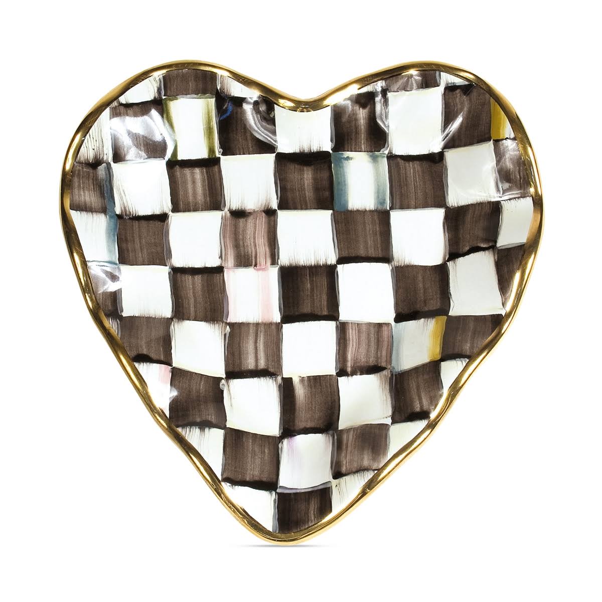 MacKenzie-Childs Courtly Check Fluted Heart Plate