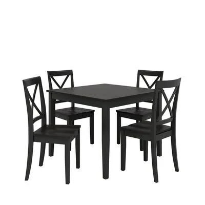 Tilley Rustic 5 Piece Dining Set Andover Mills Color: Black