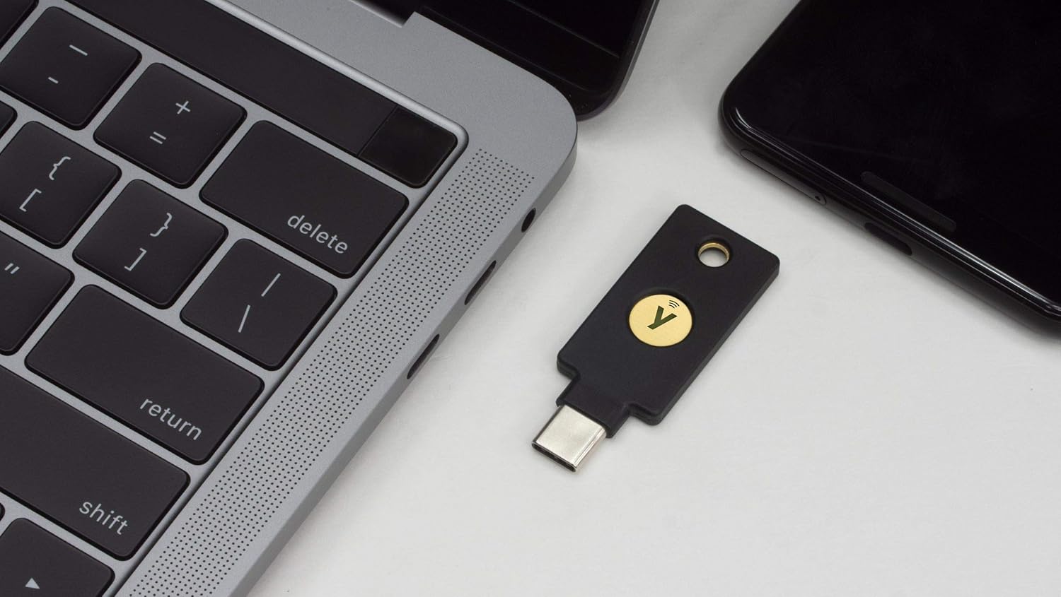 Yubico - YubiKey 5C NFC - Two Factor Authentication USB and NFC Security Key, Fits USB-C Ports and Works with Supported NFC Mobile Devices - Protect Your Online Accounts with More Than a Password