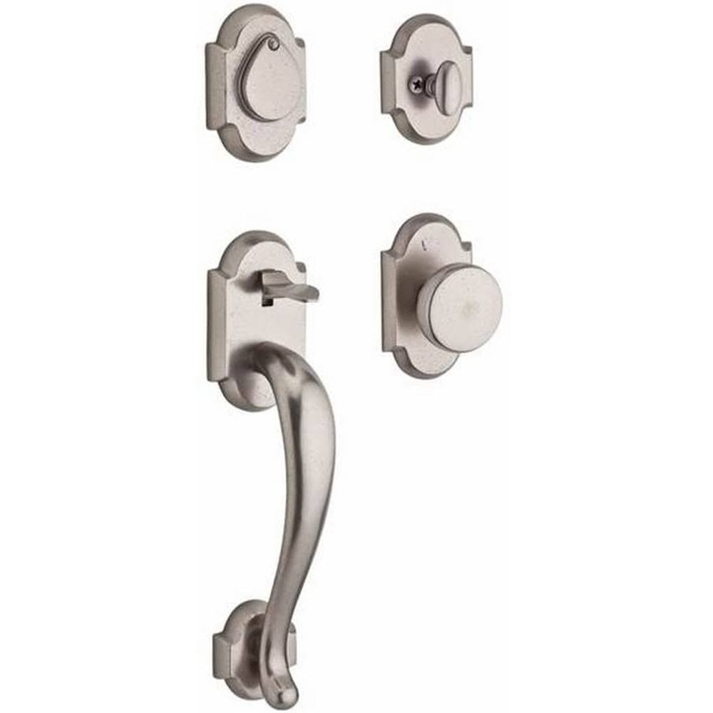 Baldwin SC.ADIXRUS.RAR.SMT Adirondack SmartKey Single Cylinder Keyed Entry Handl White Bronze