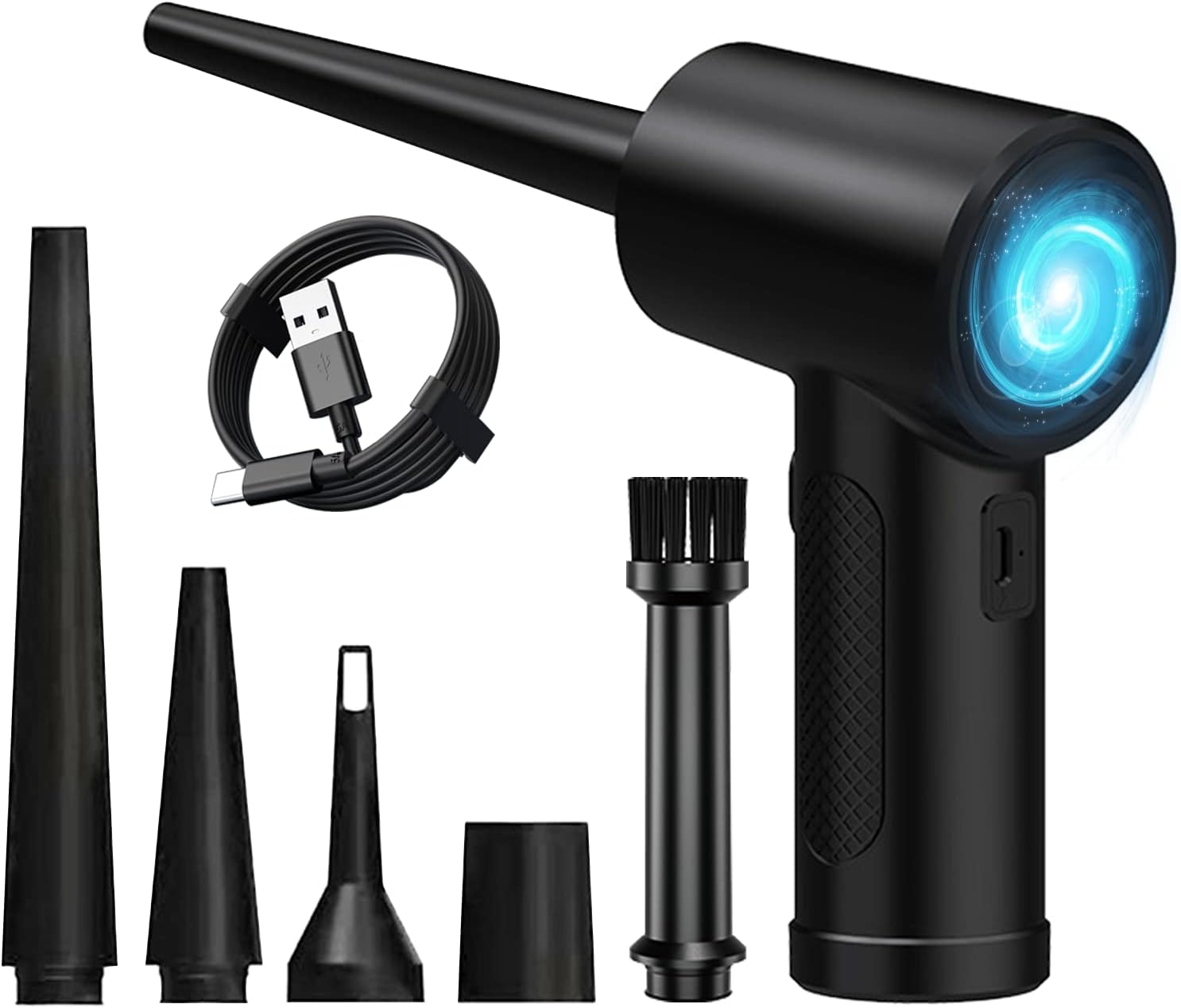 Arcwares Air Duster, Electric Cordless Duster for Computer Cleaning, Rechargeable Portable, 51000 RPM/7500MAH/10W,Fast Charging for Computer, Keyboard, Car, Pet House Pack of 2