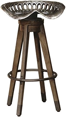 Beaumont Lane Swivel Antique Tractor Seat Bar Stool